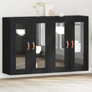 Væggeskabe 2 stk. Sort eg 69,5 x 34 x 90 cm Konstrueret træ