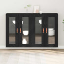 Væggeskabe 2 pcs Sort eg 69,5 x 34 x 90 cm Konstrueret træ