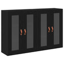 Væggeskabe 2 pcs Sort eg 69,5 x 34 x 90 cm Konstrueret træ