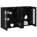 Væggeskabe 2 pcs Sort eg 69,5 x 34 x 90 cm Konstrueret træ