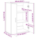 Sideboard 2 pcs Sort eg 60 x 31 x 84 cm Konstrueret træ