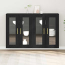 Væggeskabe 2 pcs Sort eg 69,5 x 34 x 90 cm Konstrueret træ