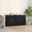 Sideboard 2 pcs Sort eg 79 x 38 x 80 cm Konstrueret træ