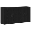 Sideboard 2 pcs Sort eg 79 x 38 x 80 cm Konstrueret træ