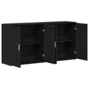 Sideboard 2 pcs Sort eg 79 x 38 x 80 cm Konstrueret træ