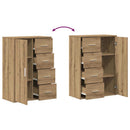 Sideboard 2 pcs Artisan Egetræ 60 x 31 x 84 cm Konstrueret træ