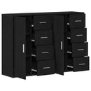Sideboard 2 pcs Sort eg 60 x 31 x 84 cm Konstrueret træ