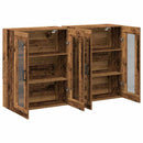 Væggeskabe 2 pcs Gammelt træ 69,5 x 34 x 90 cm Konstrueret træ