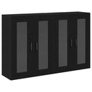 Væggeskabe 2 pcs Sort eg 69,5 x 34 x 90 cm Konstrueret træ