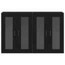 Væggeskabe 2 pcs Sort eg 69,5 x 34 x 90 cm Konstrueret træ