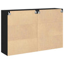 Væggeskabe 2 pcs Sort eg 69,5 x 34 x 90 cm Konstrueret træ