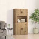 Highboard Artisan Egetræ 80 x 33 x 150 cm Konstrueret træ