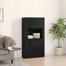 Highboard Sort eg 80 x 33 x 150 cm Konstrueret træ