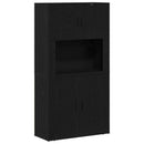Highboard Sort eg 80 x 33 x 150 cm Konstrueret træ