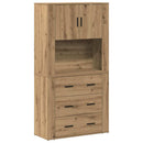 Highboard Artisan Egetræ 80 x 33 x 150 cm Konstrueret træ