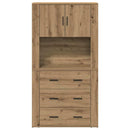 Highboard Artisan Egetræ 80 x 33 x 150 cm Konstrueret træ