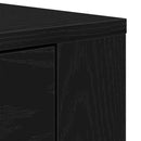 Highboard med skuffe Sort eg 80 x 33 x 150 cm Konstrueret træ