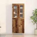 Highboard 2 pcs Gammelt træ Konstrueret træ