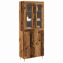 Highboard 2 pcs Gammelt træ Konstrueret træ