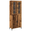 Highboard 2 pcs Gammelt træ 69,5 x 34 x 180 cm Konstrueret træ