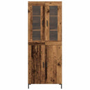 Highboard 2 pcs Gammelt træ 69,5 x 34 x 180 cm Konstrueret træ