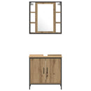 Badeværelsesvaske 3 stk. Brun 33 x 33 x 185,5 cm