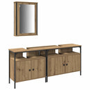 Badeværelsesvaske 3 stk. Brun 80 x 30 x 60 cm Konstrueret træ