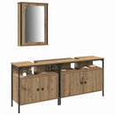 Badeværelsesvaske 3 stk. Brun 80 x 30 x 60 cm Konstrueret træ
