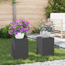 Planteholder 2 pcs Sort 24 x 24 x 35 cm Stål