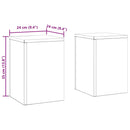 Planteholder 2 pcs Sort 24 x 24 x 35 cm Stål