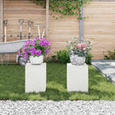 Planteholder 2 pcs Hvid 24 x 24 x 35 cm Stål