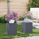 Planteholder 2 pcs Antracit 24 x 24 x 35 cm Stål