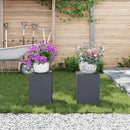 Planteholder 2 pcs Antracit 24 x 24 x 35 cm Stål