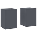 Planteholder 2 pcs Antracit 24 x 24 x 35 cm Stål
