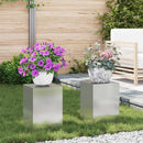 Planteholder 2 pcs Sølv 24 x 24 x 35 cm Rustfrit stål