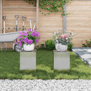 Planteholder 2 pcs Sølv 24 x 24 x 35 cm Rustfrit stål