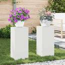 Planteholder 2 pcs Hvid 24 x 24 x 55 cm Stål