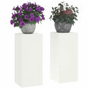 Planteholder 2 pcs Hvid 24 x 24 x 55 cm Stål