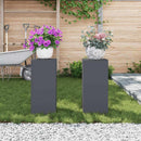 Planteholder 2 pcs Antracit 24 x 24 x 55 cm Stål
