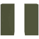 Planteholder 2 pcs Olivengrøn 24 x 24 x 55 cm Stål