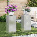 Planteholder 2 pcs Sølv 24 x 24 x 55 cm Rustfrit stål