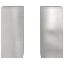 Planteholder 2 pcs Sølv 24 x 24 x 55 cm Rustfrit stål