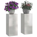 Planteholder 2 pcs Sølv 24 x 24 x 55 cm Rustfrit stål