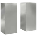 Planteholder 2 pcs Sølv 24 x 24 x 55 cm Galvaniseret stål