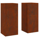 Planteholder 2 pcs Rusten 24 x 24 x 55 cm Cortenstål