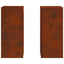 Planteholder 2 pcs Rusten 24 x 24 x 55 cm Cortenstål