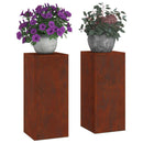 Planteholder 2 pcs Rusten 24 x 24 x 55 cm Cortenstål