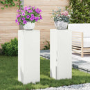 Planteholder 2 pcs Hvid 24 x 24 x 75 cm Stål