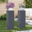 Planteholder 2 pcs Antracit 24 x 24 x 75 cm Stål