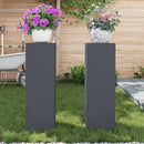 Planteholder 2 pcs Antracit 24 x 24 x 75 cm Stål